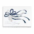 Pine Cone in Silver Greeting Card - Silver Deckle-edge White Fastick  Envelope